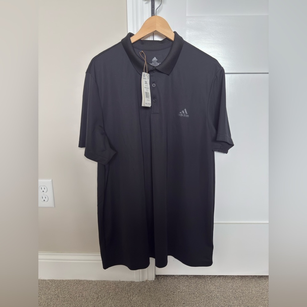 NWT Men’s Adidas Black Polo Shirt